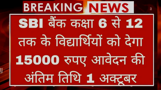 SBI  स्कॉलरशिप योजना के तहत कक्षा 6 से पीजी तक पढ़ने वाले छात्रों को मिलेंगे 70000 रुपए